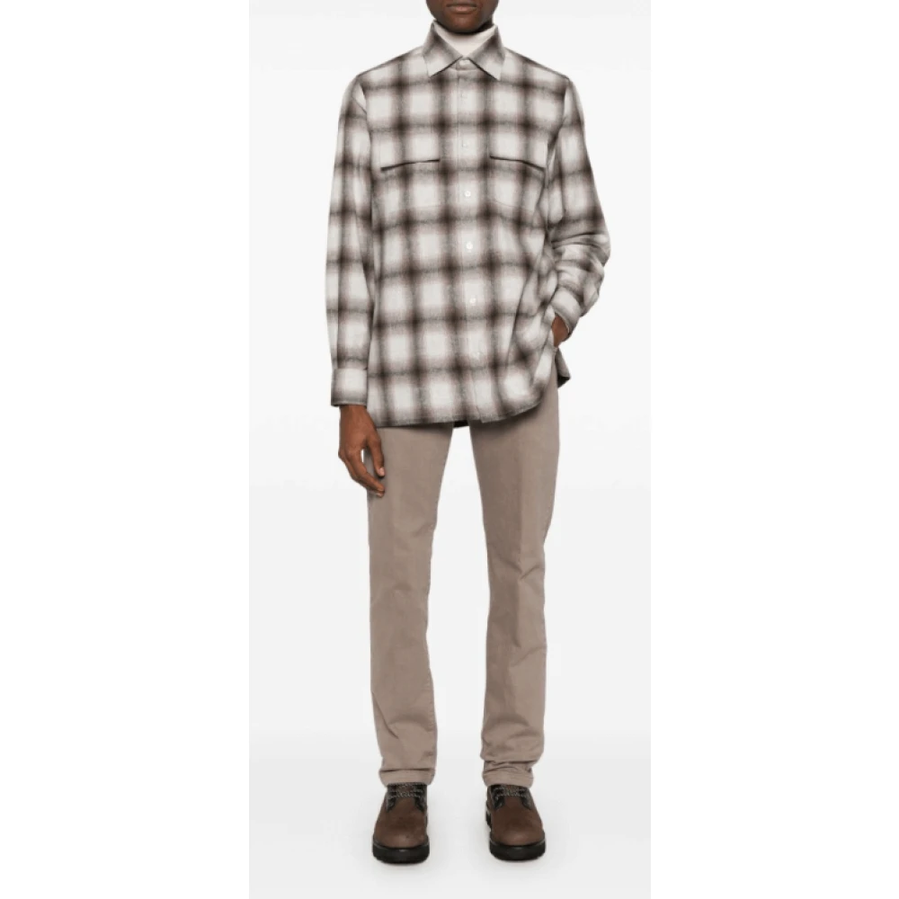 Kiton Lichtbruine Straight-Leg Jeans Beige Heren