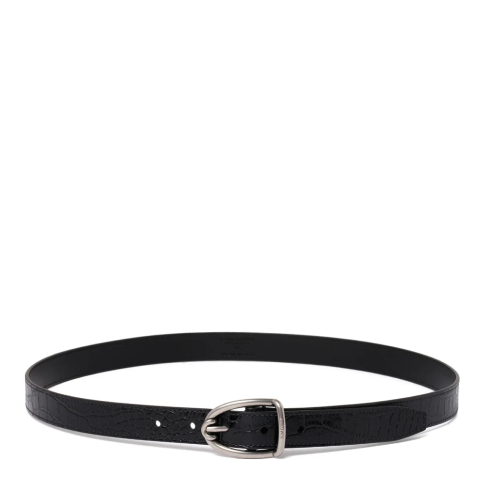 Tom Ford Zwarte Leren Riemen Black Heren