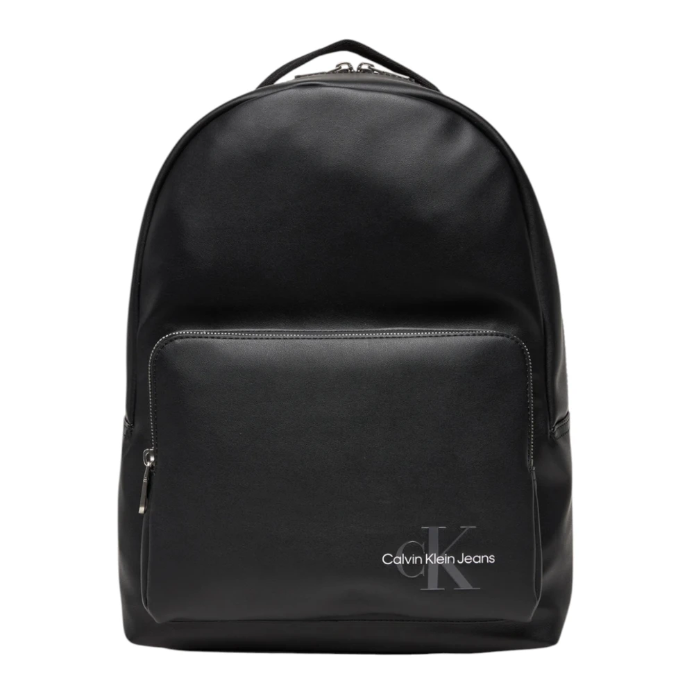 Calvin Klein Men's Black Minimalist Logo Backpack - Backpacks - One Size - Bags