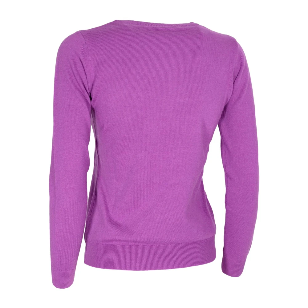 Cashmere Company Paarse Cashmere en Wollen Trui Purple Dames