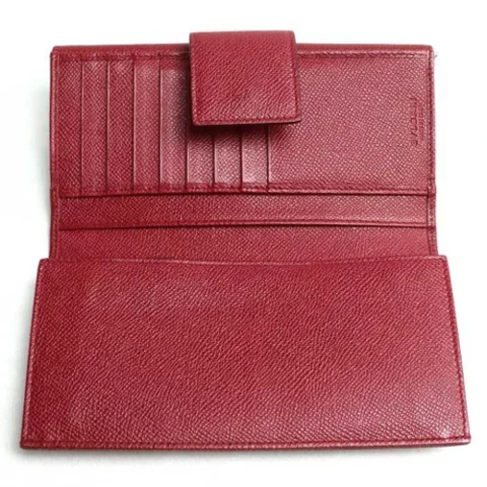 Bvlgari Vintage Pre-owned Leather wallets Red Dames