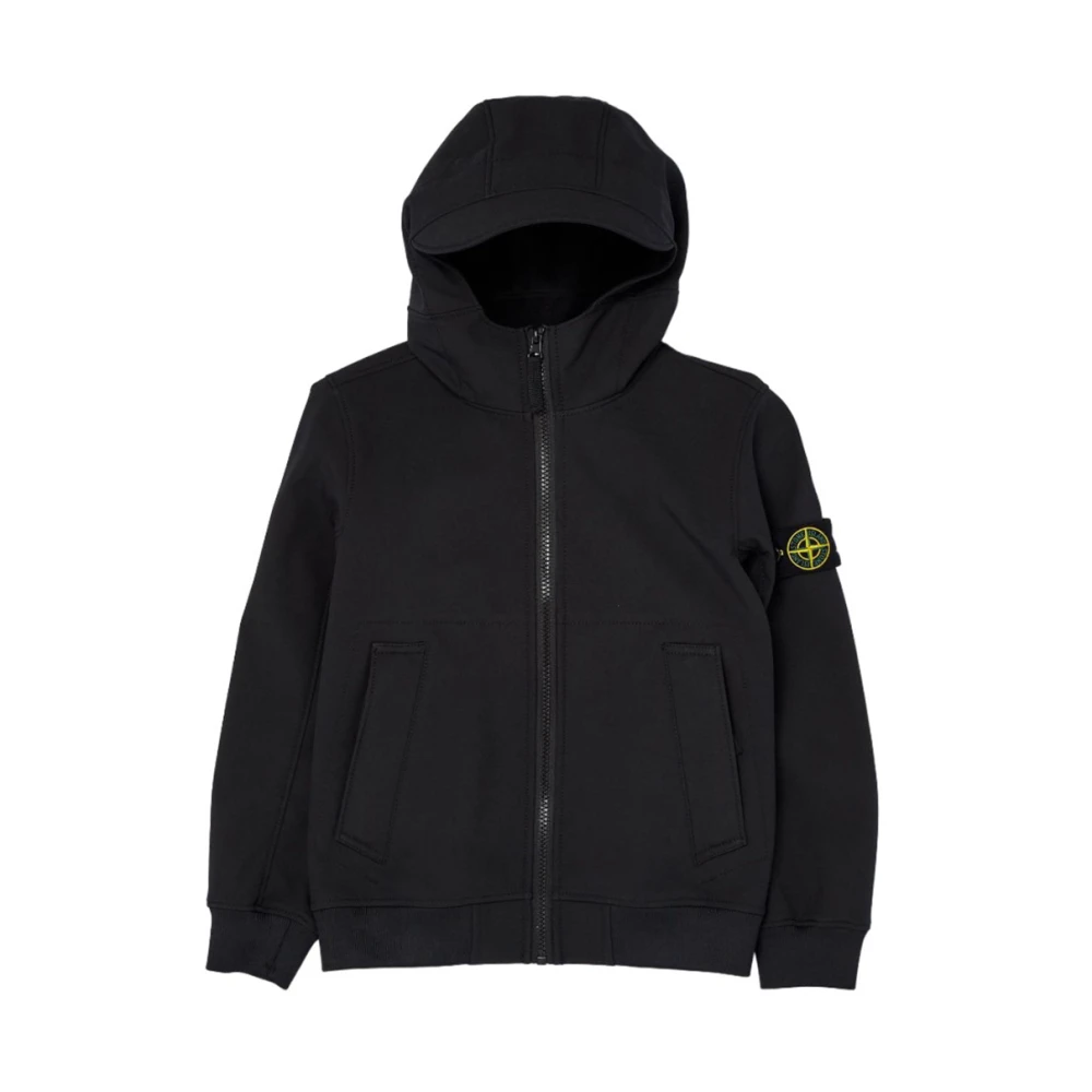 Stone Island Modern huvtröja trenchcoat Black, Pojke