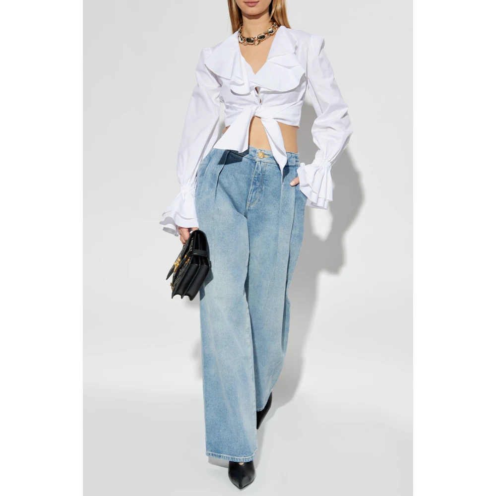 Balmain Korte Shirt White Dames
