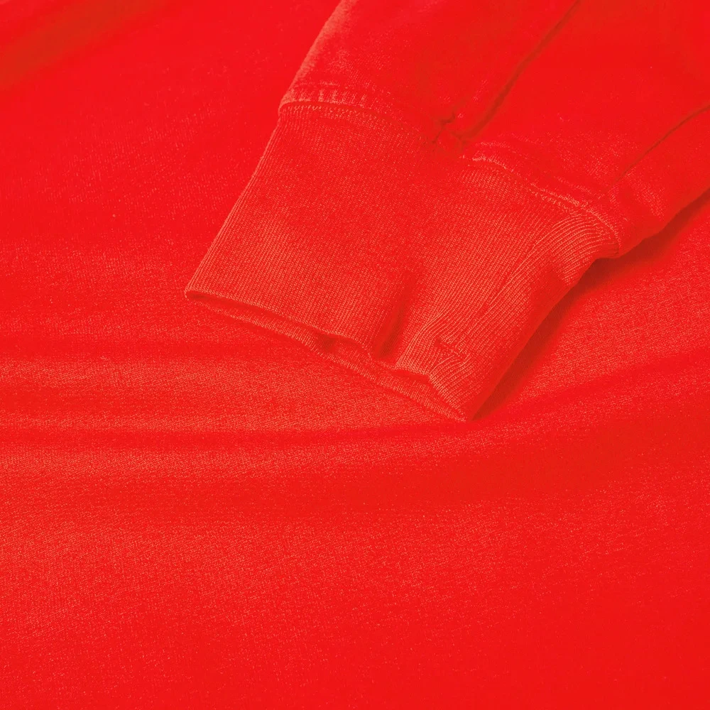 C.P. Company Diagonaal Gestructureerde Fleece Crew Neck Sweatshirt Red Heren