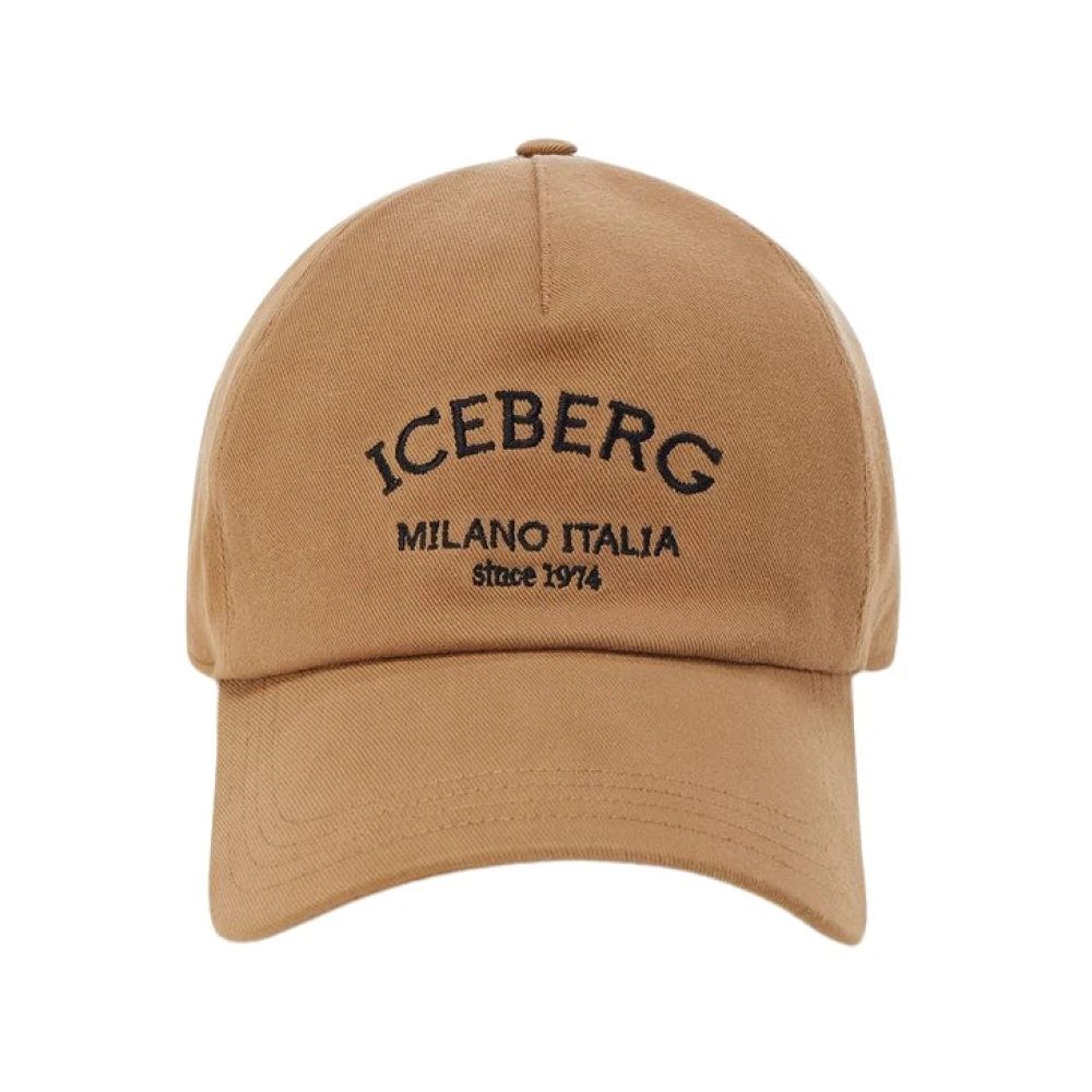 Iceberg Solid Dye Cotton Baseball Cap Brown Dames