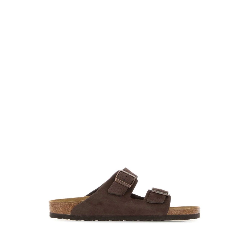 Birkenstock Men's Brown Suede Arizona Slippers - Sliders - 9 Uk - Shoes