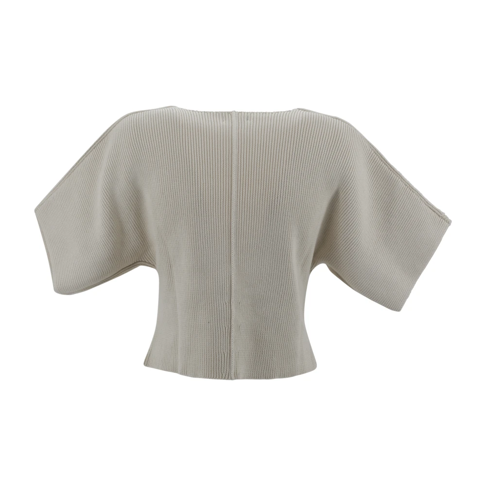 Soeur Witte Katoenen V-Hals Trui White Dames