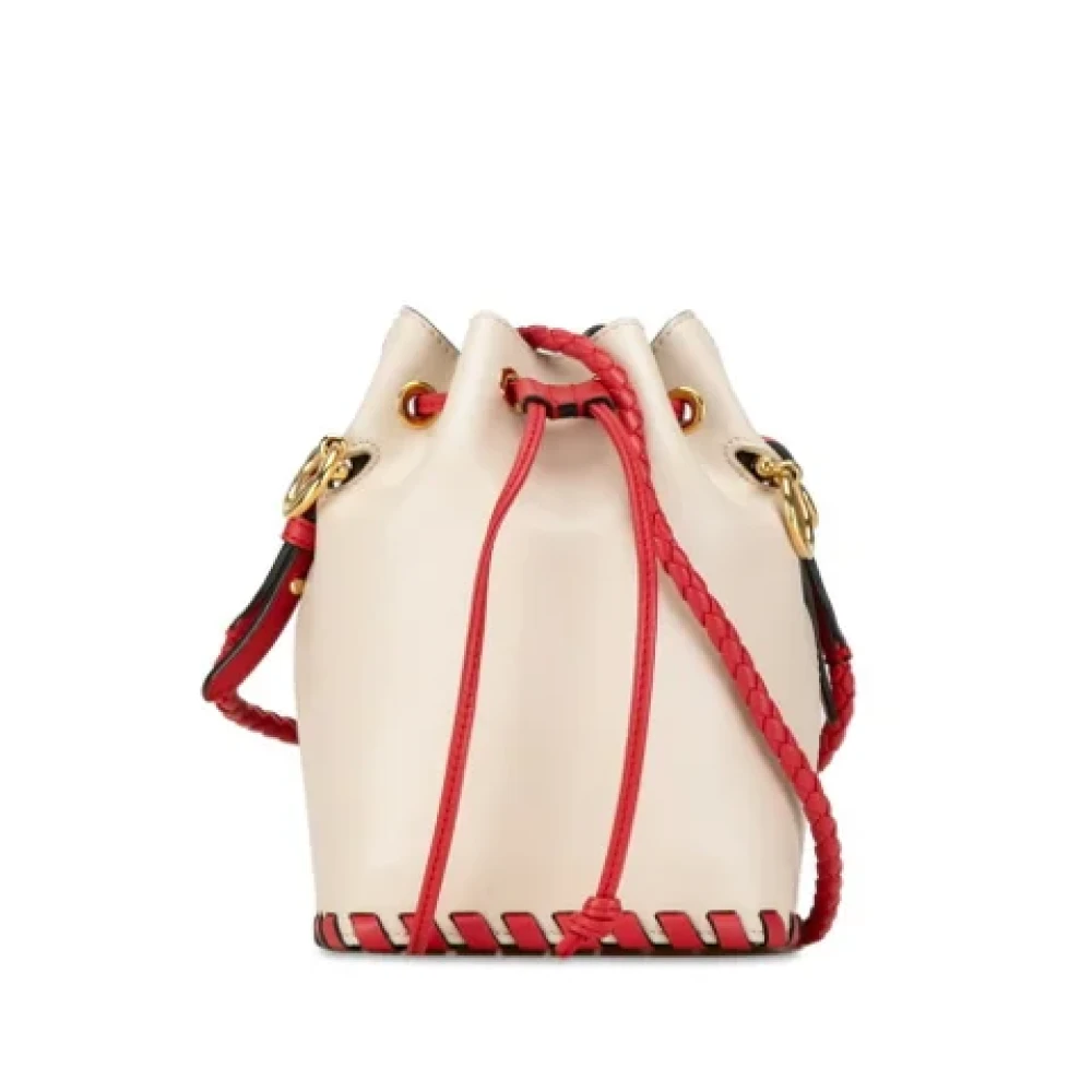 Fendi Vintage Pre-owned Leather fendi-bags Beige Dames