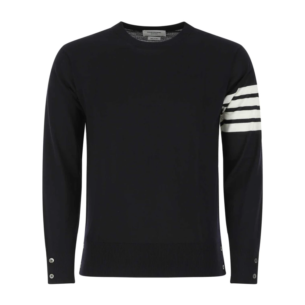 Thom Browne Midnight Blue Wollen Trui Blue Heren