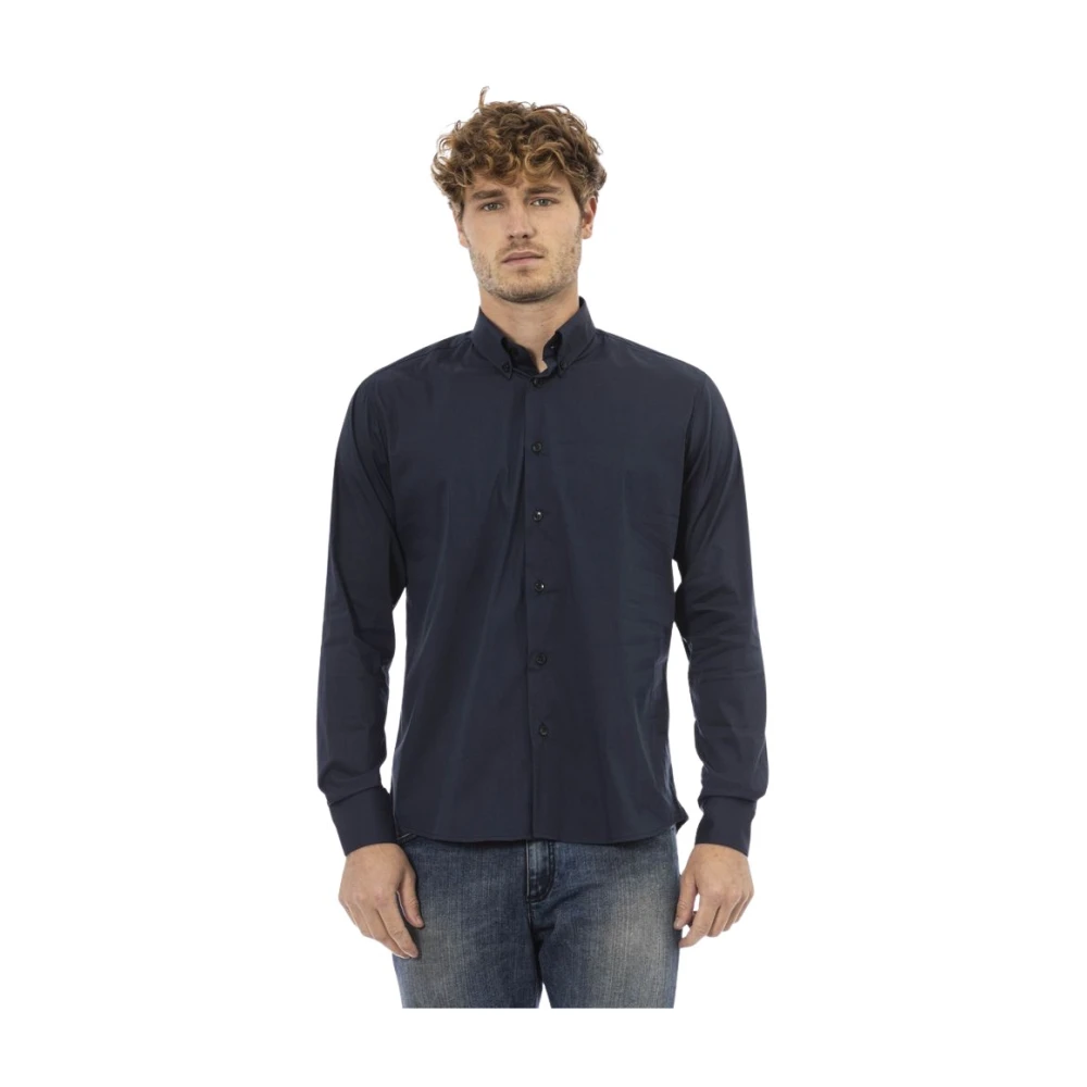 Baldinini Blauw Katoenen Overhemd voor Mannen Blue Heren