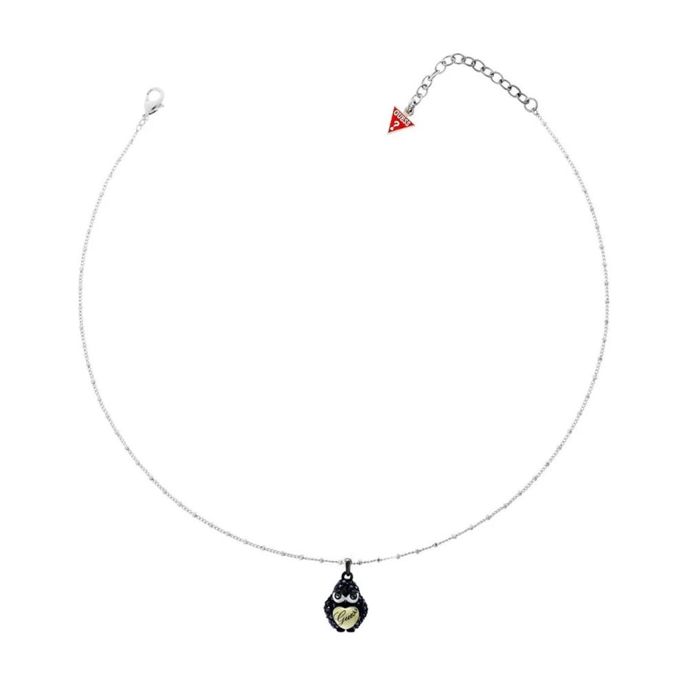 Guess Women's Gray Transparent Stainless Steel Necklace