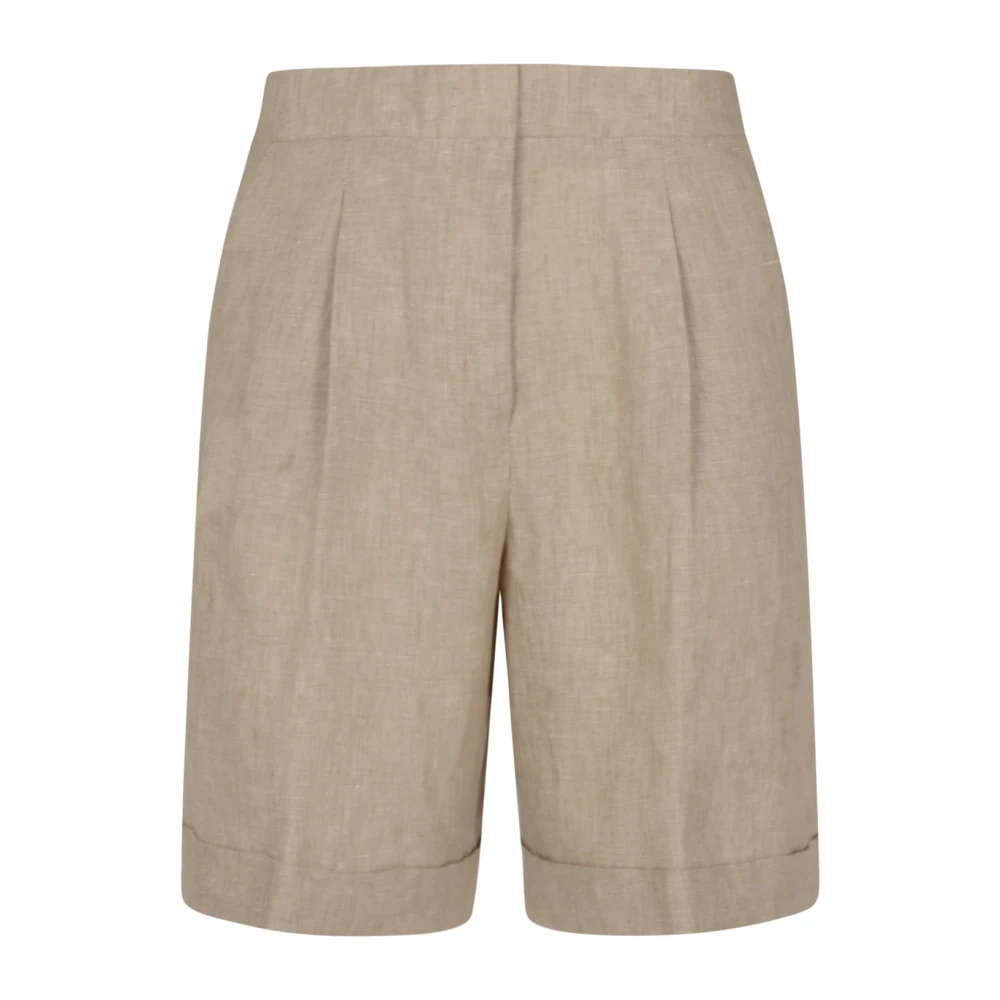 PESERICO Dames Bermuda broek in canvas Beige Dames
