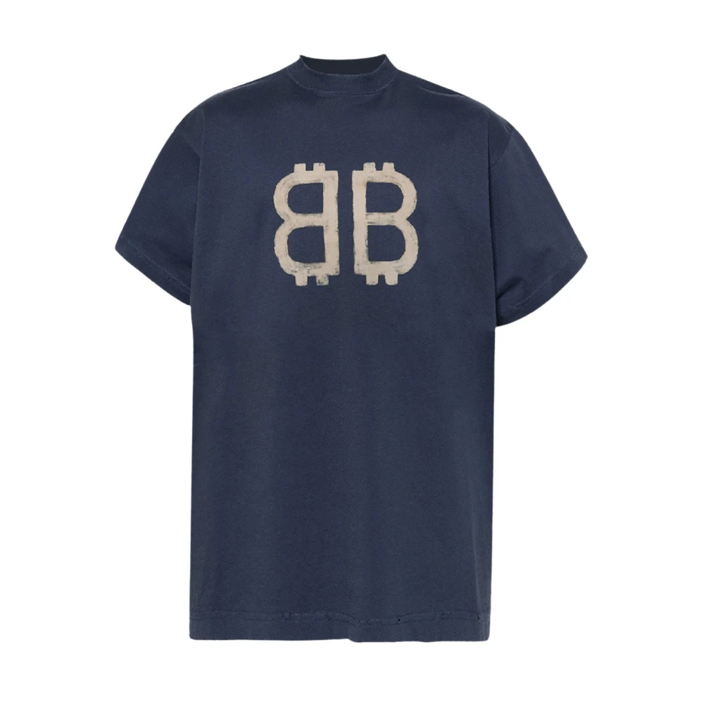 Balenciaga Tee Fashion Blue Heren