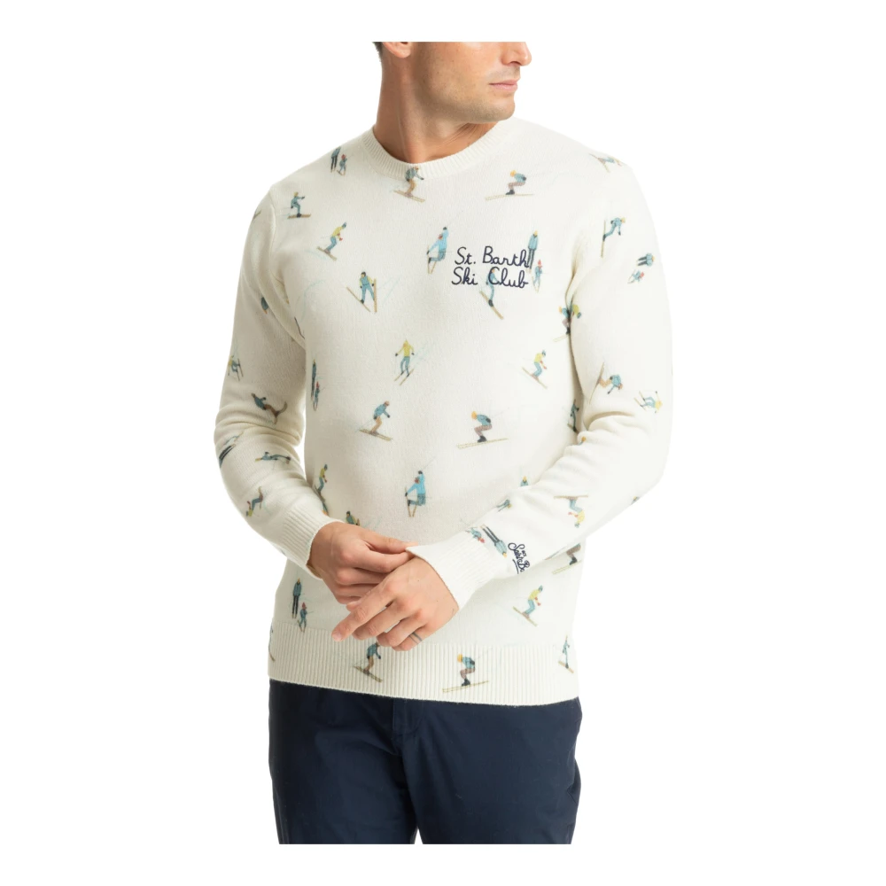 MC2 Saint Barth Abstract Multikleur Ski Club Sweater Multicolor Heren