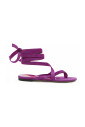 sandale-plate-a-lacets-violette