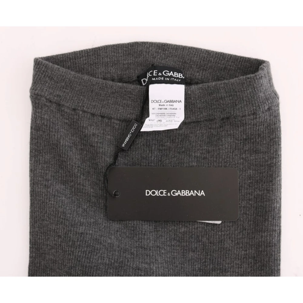 Dolce & Gabbana Luxe hoog getailleerde kasjmier panty's Gray Dames