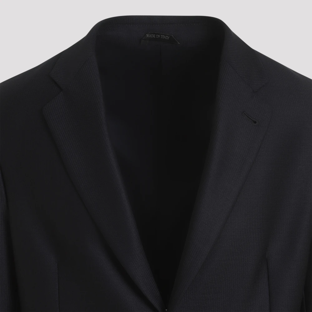 Giorgio Armani Blauwe Blazer voor Mannen Aw24 Blue Heren