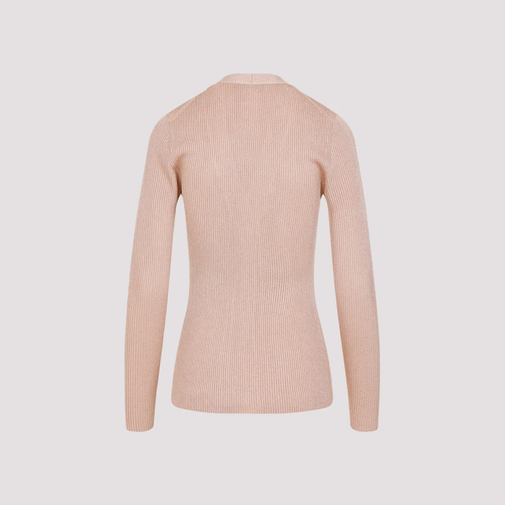 Fabiana Filippi Roze & Paarse Viscose Cardigan Sweater Pink Dames