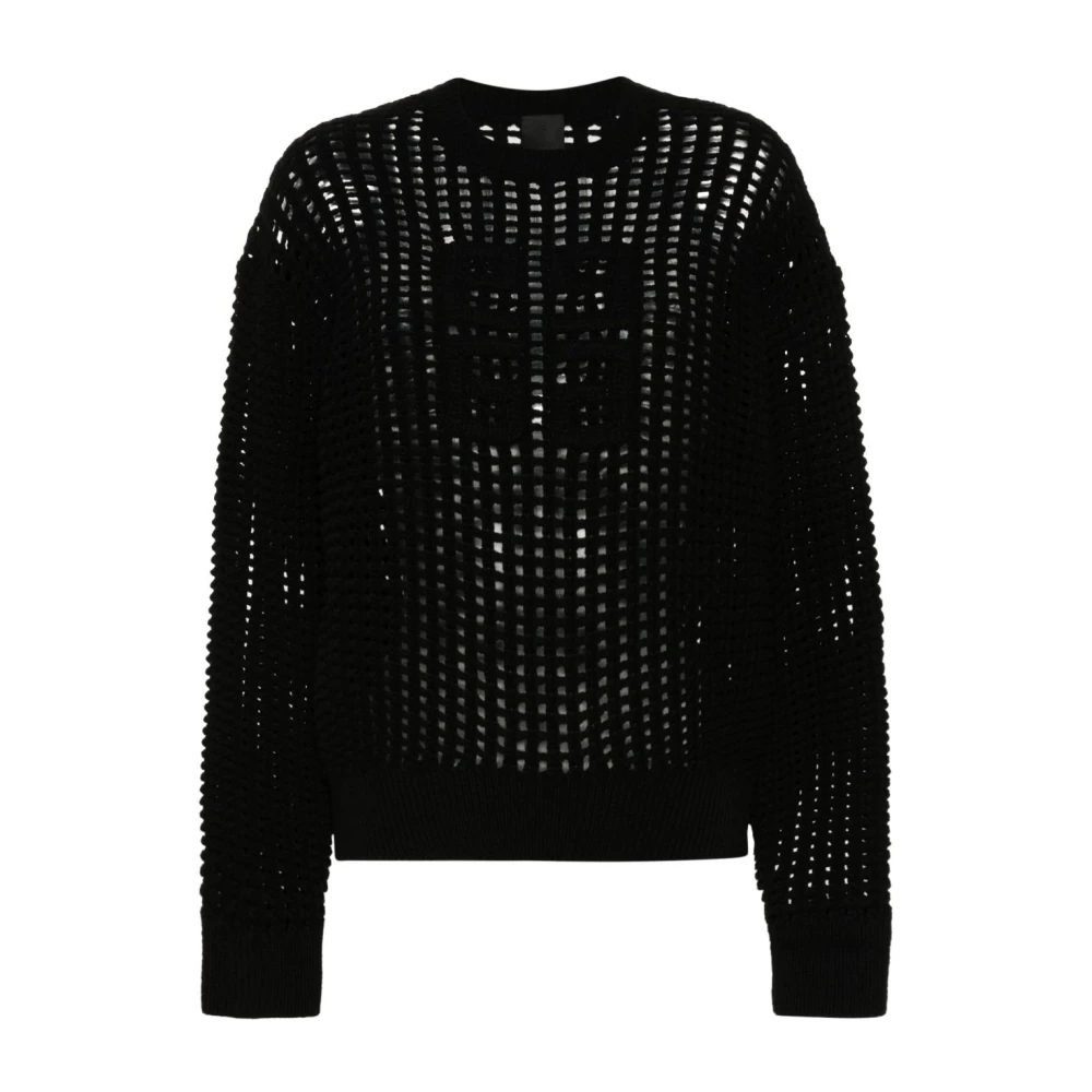 Givenchy Vit Tröja Med Öppen Stickning
