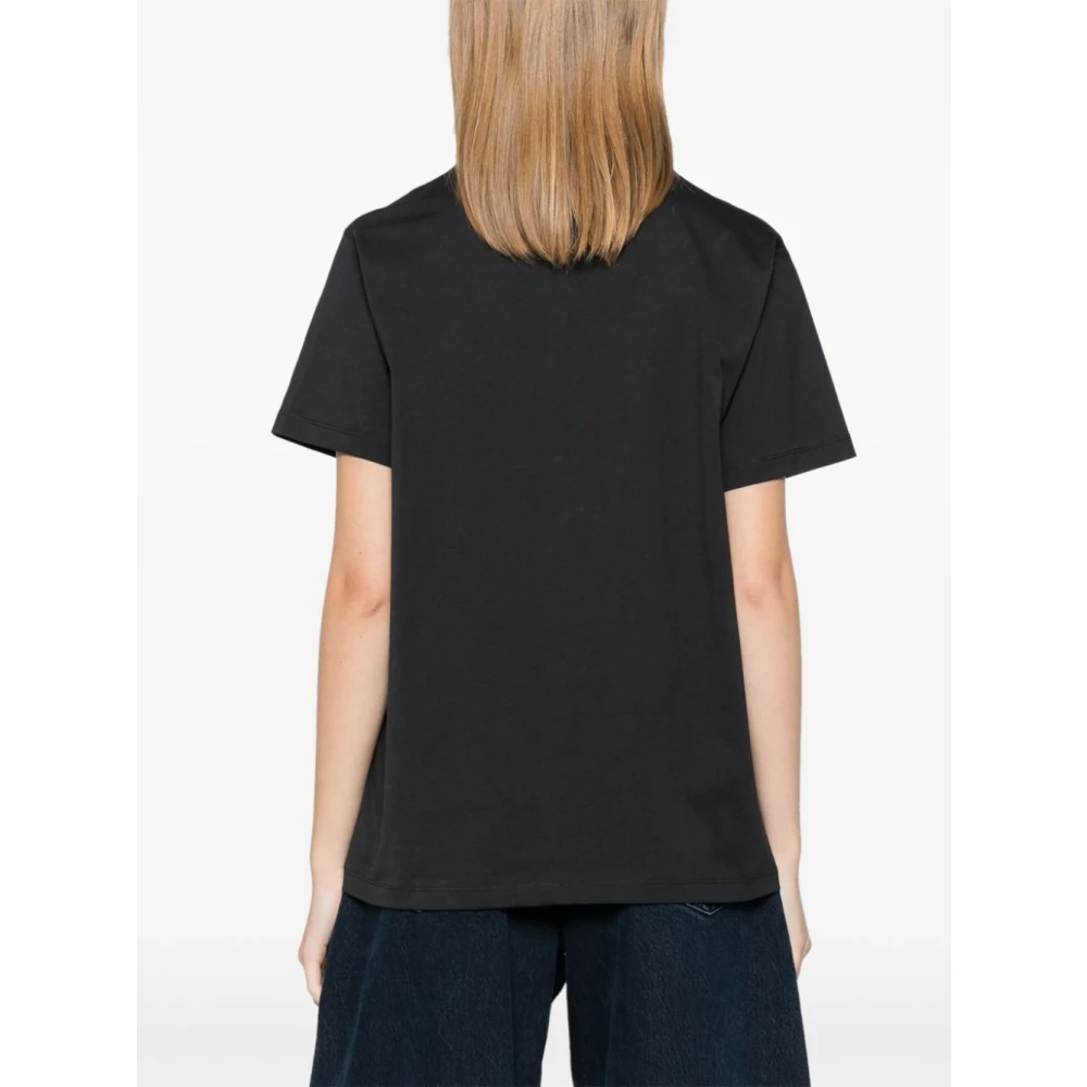 Ganni Vintage Moonlight Zwarte T-shirt Black Dames
