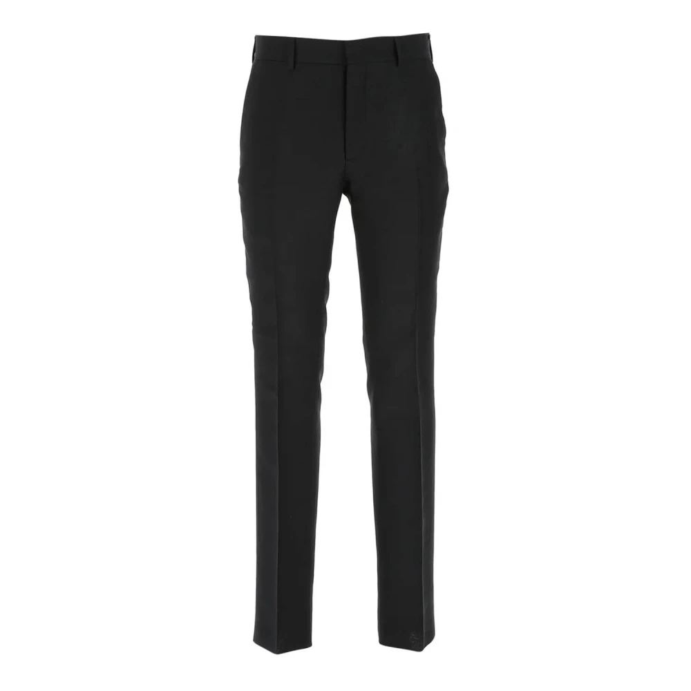 Fendi Klassieke Wol Zijde Broek Black Heren