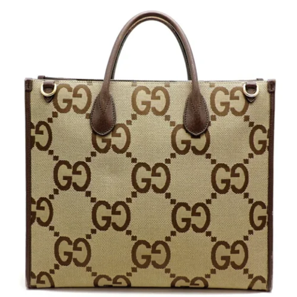 Gucci Vintage Pre-owned Leather totes Beige Dames