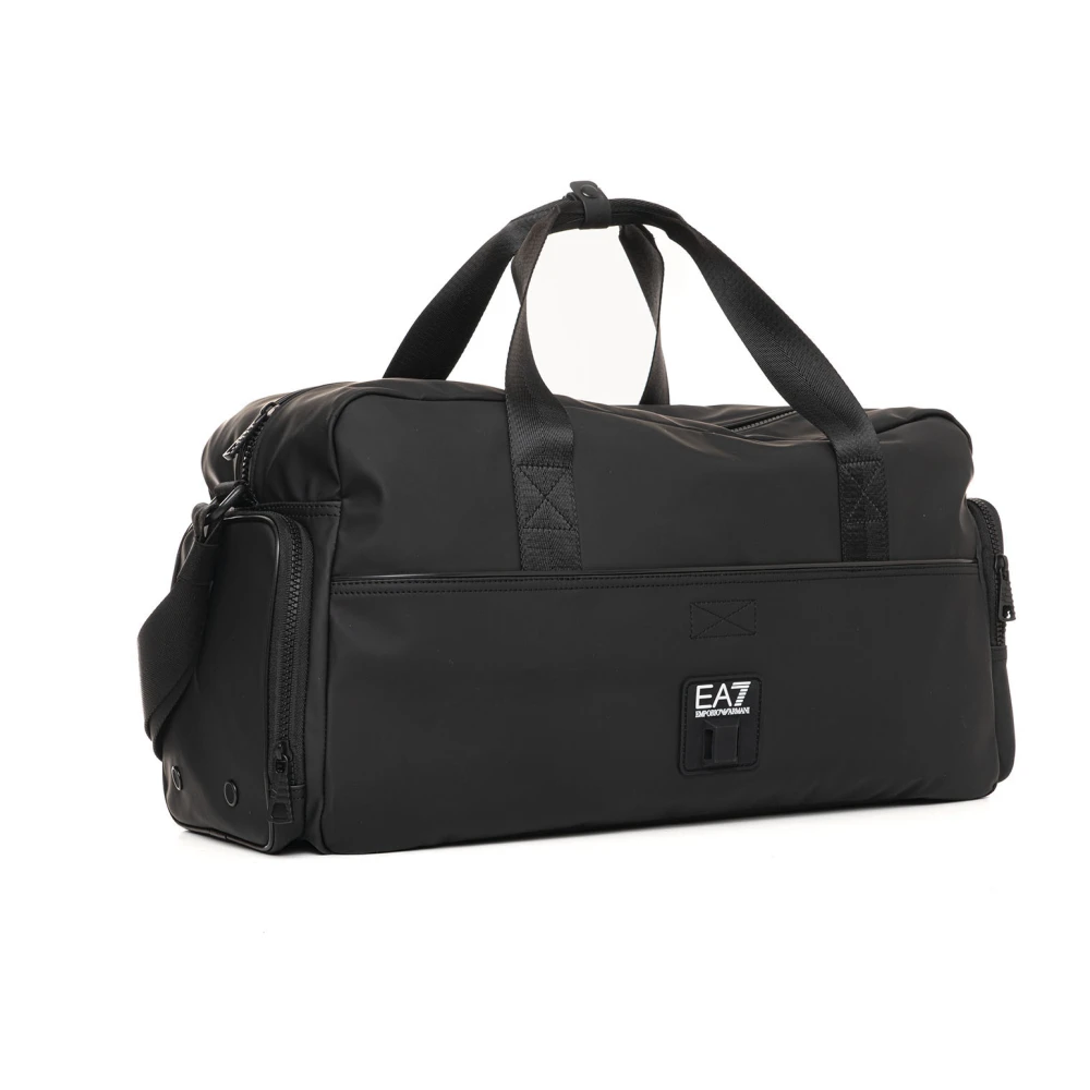 Emporio Armani EA7 Stijlvolle reistas met meerdere zakken Black Heren