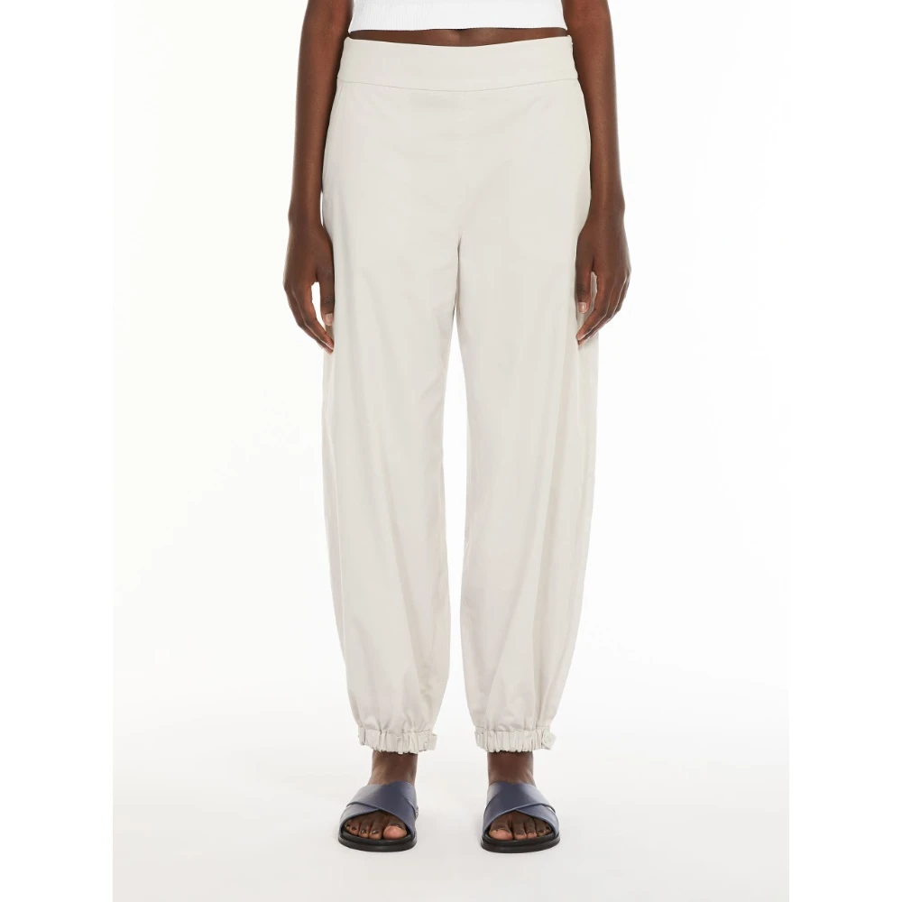 Max Mara Lichtgewicht katoenen broek Beige Dames