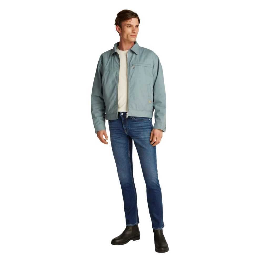 Calvin Klein Authentieke Straight Leg Blauwe Jeans Blue Heren