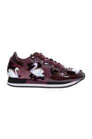 Tropez Bright - Flower and Swan Print Castik Sneakers