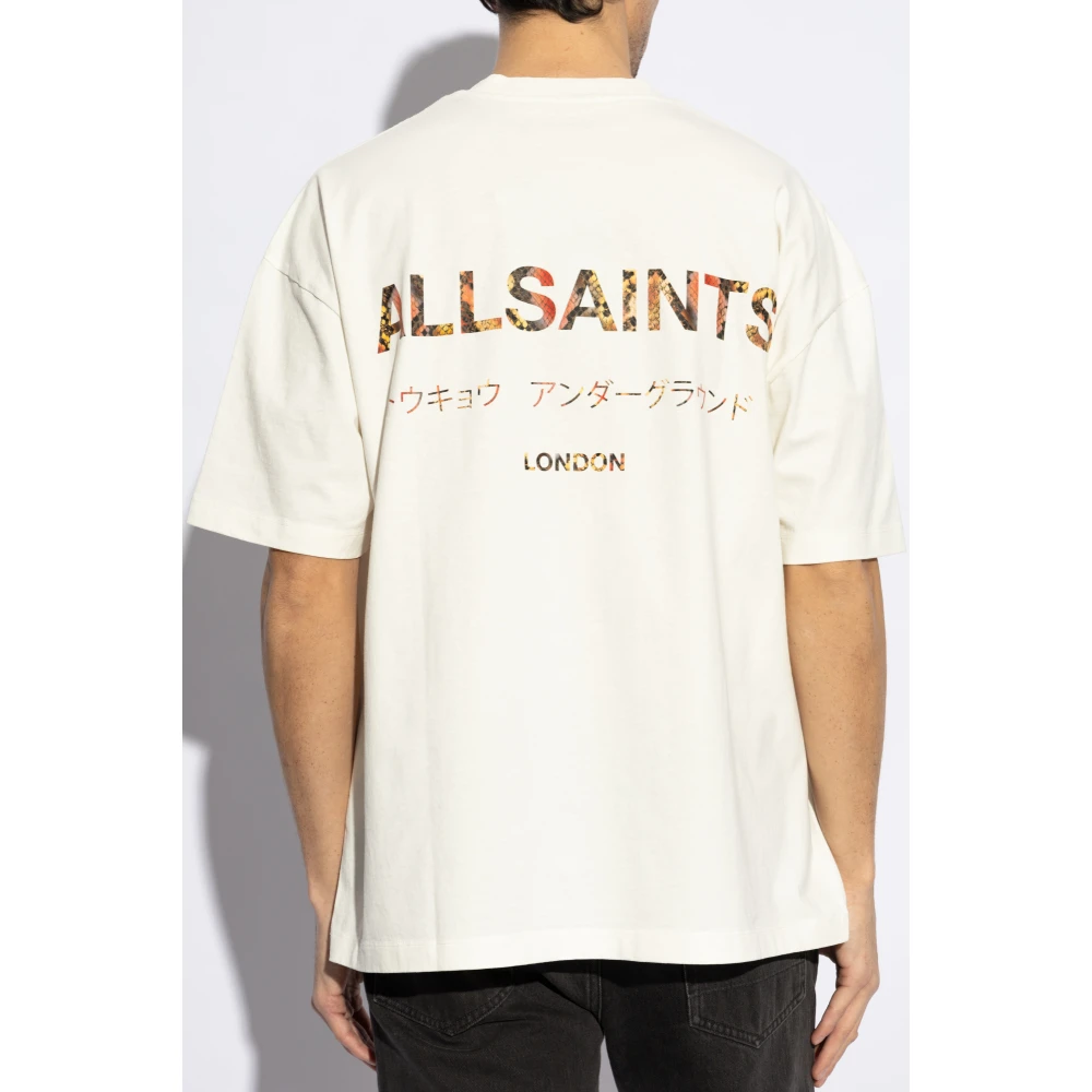 AllSaints 'Underground' oversized T-shirt White Heren
