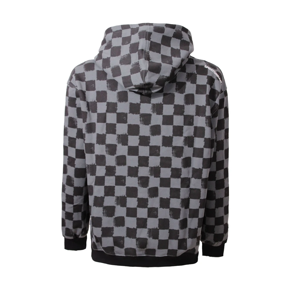 Sprayground Grijze Hoodie met Logo Print Gray Heren