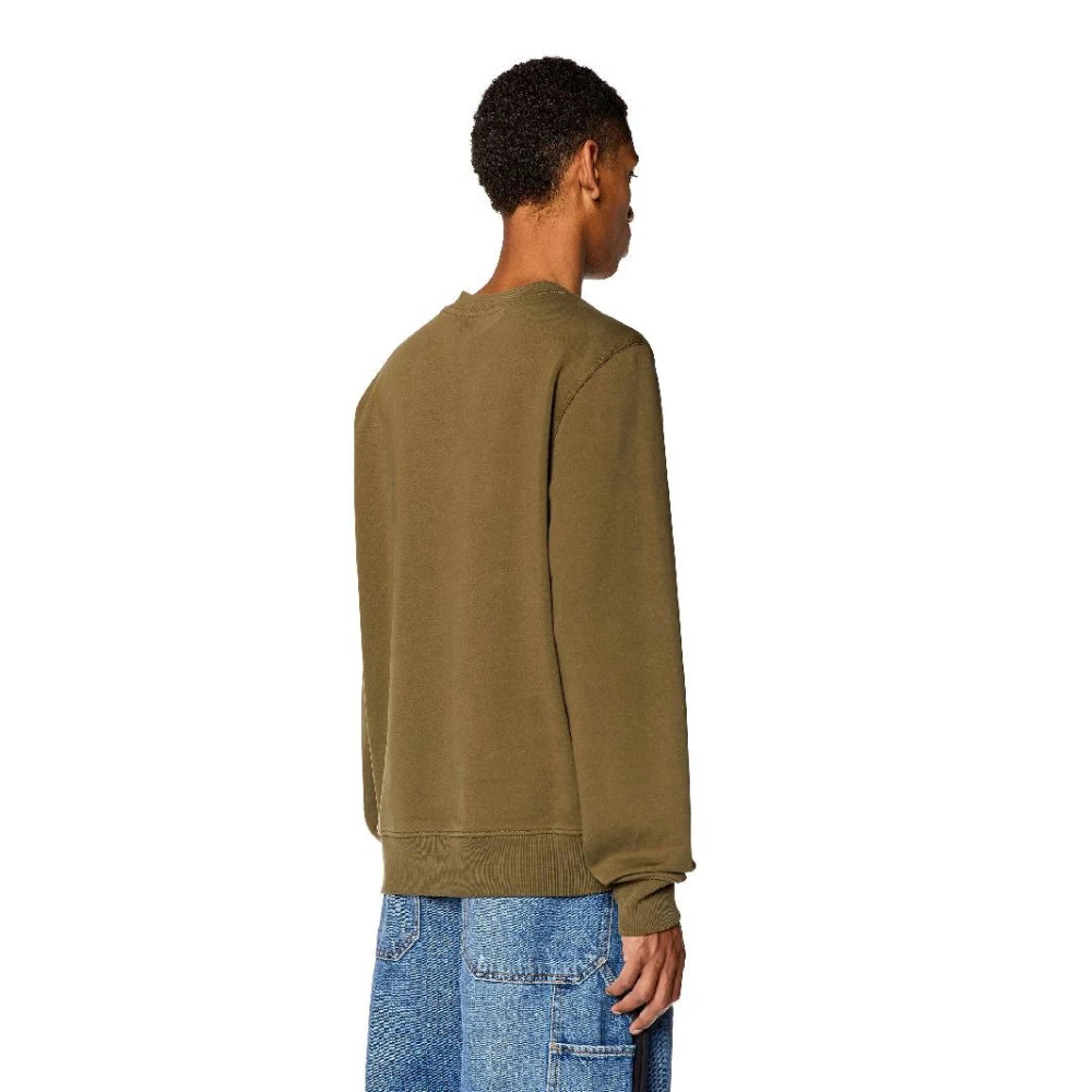 Diesel Grafische Katoenen Sweater Green Heren