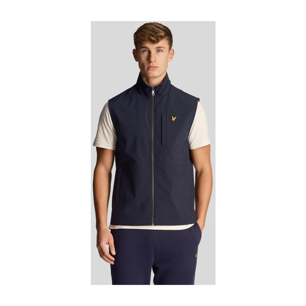 Lyle & Scott Softshell Gilet Bodywarmers Blue Heren