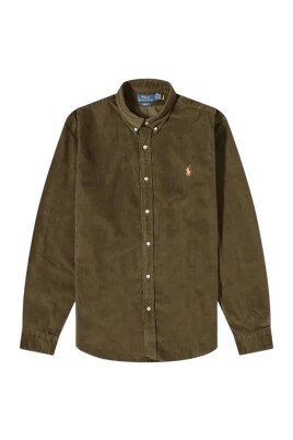 slim-fit-corduroy-shirt-olive-green