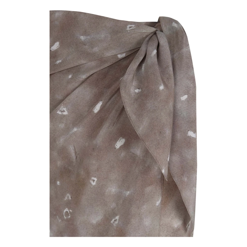 Cortana Pareo zijden rok ayaz print Beige Dames