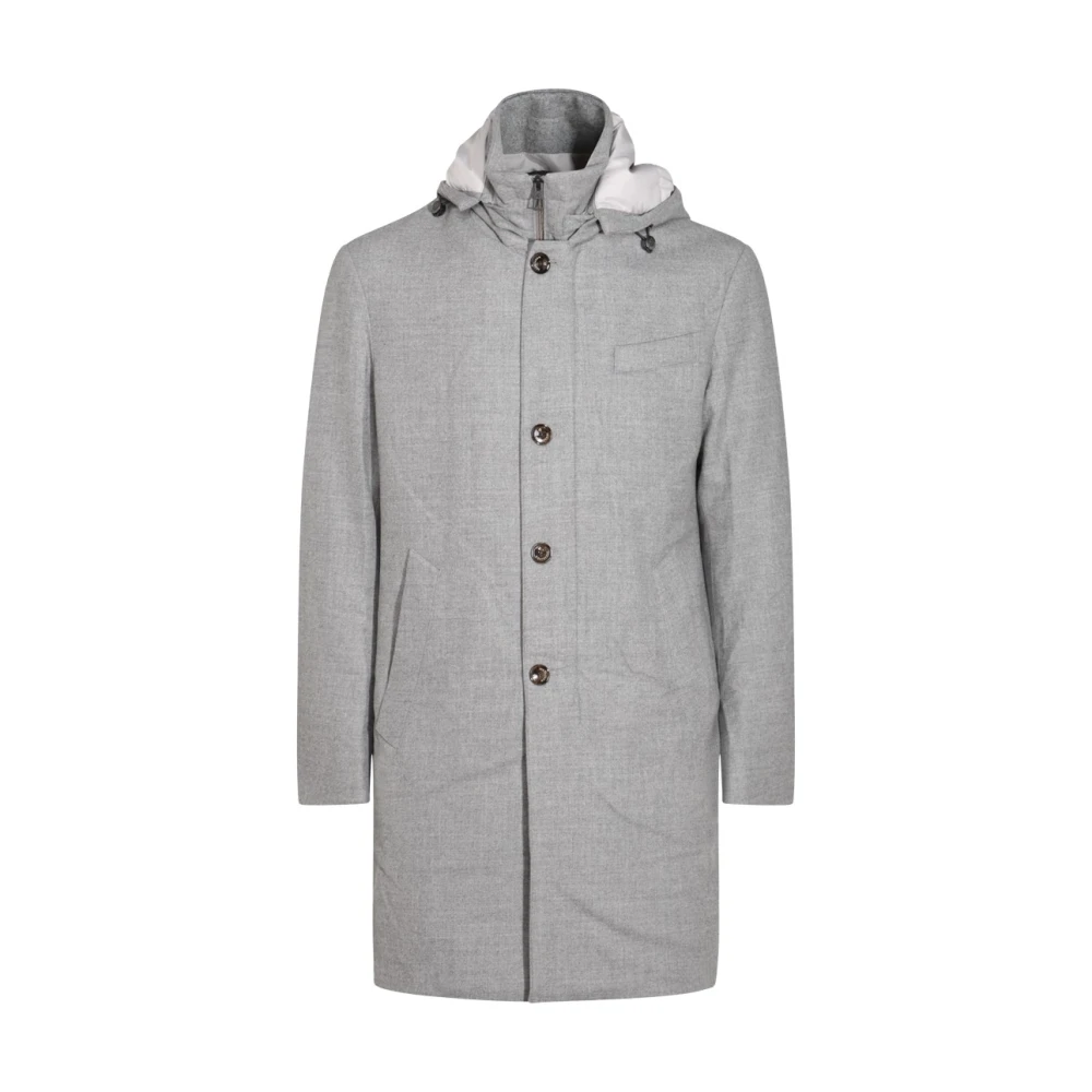 Montecore Grijze Donsjas met Capuchon Gray Heren