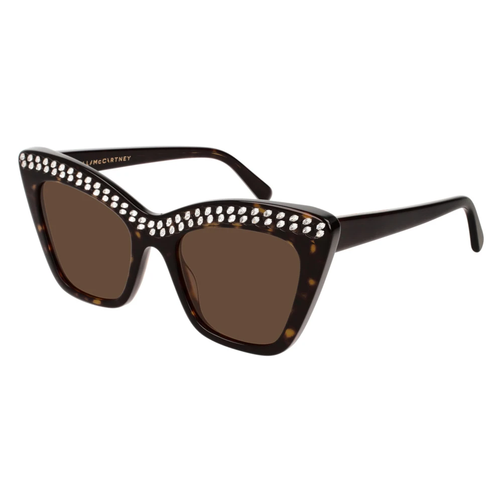 Stella McCartney Montura havana/brillo bruna solglasögon Brown, Dam