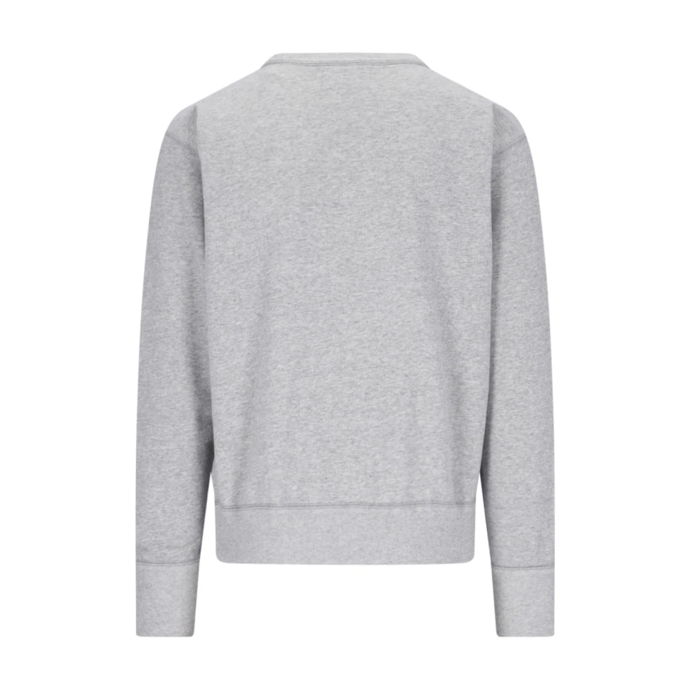 Isabel marant Grijze Katoenen Sweater met Logo Gray Heren