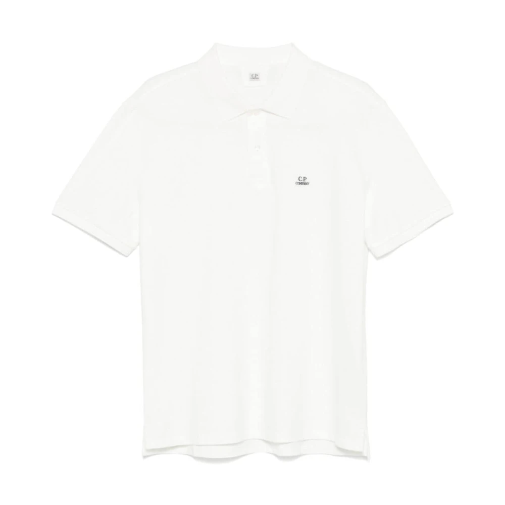 C.P. Company Witte Polo Shirt met Logopatch White Heren