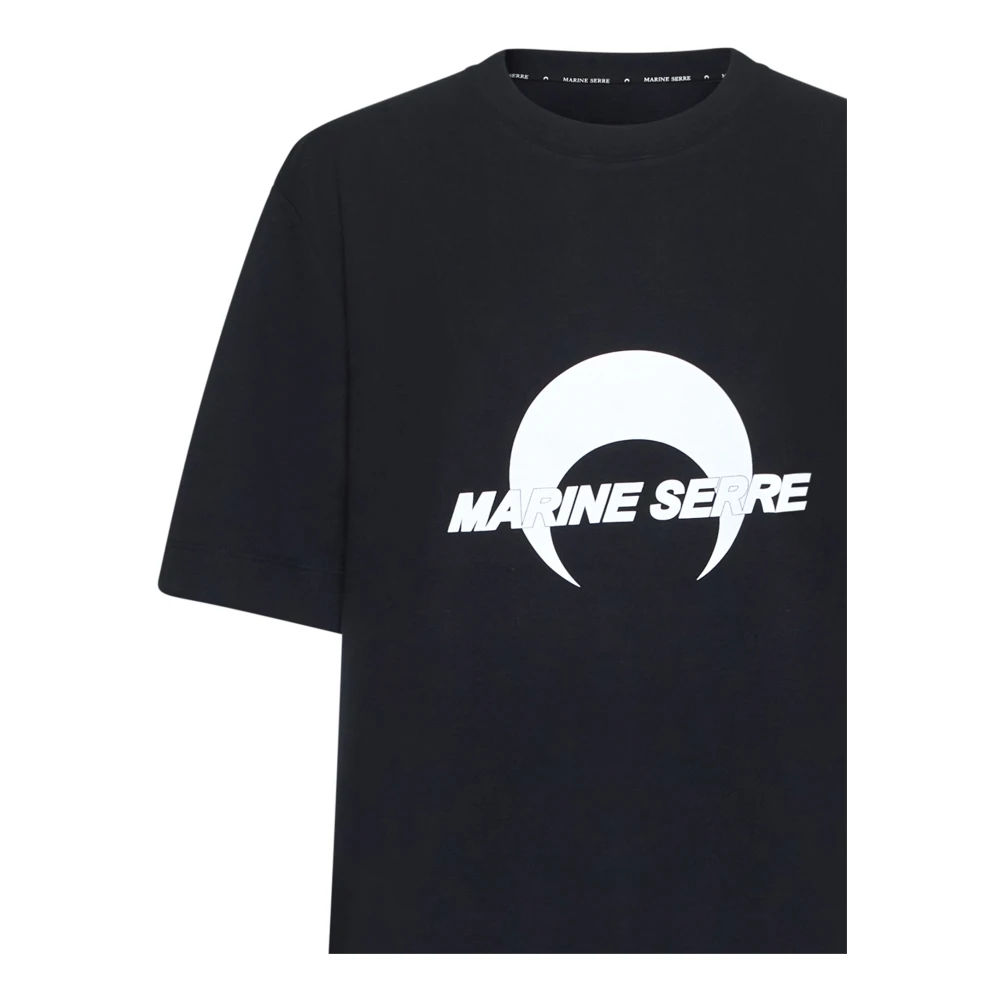 Marine Serre Zwarte T-shirts en Polos Black Dames