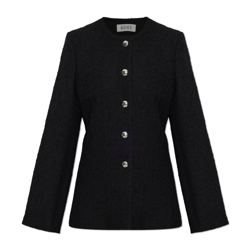 Róhe Black Blazers, Female, S, Wool Blazer