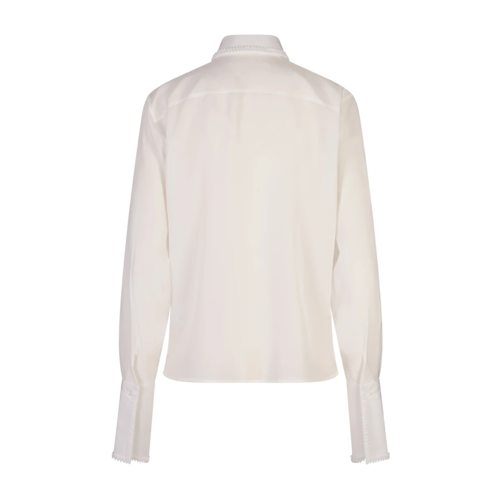 Ermanno Scervino Witte Zijden Geborduurde Blouse White Dames
