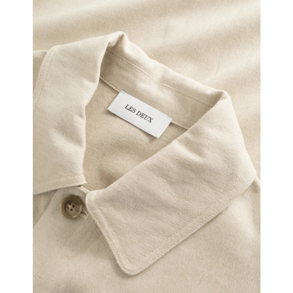 Les Deux Casual Twill Jack met Chainstitch Borduurwerk Beige Heren