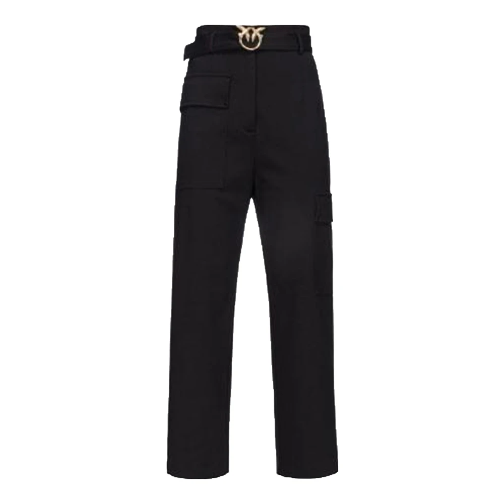 Pinko Zwarte Cargo Broek met Zakken Black Dames