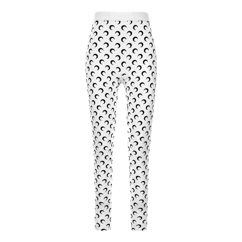 Marine Serre Women's Multicolor Leggings, L, Moon Printed Jersey Leggings