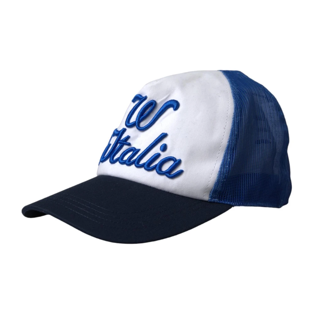 Dolce & Gabbana Mesh Baseball Hat Blauw Wit Zwart Blue Dames