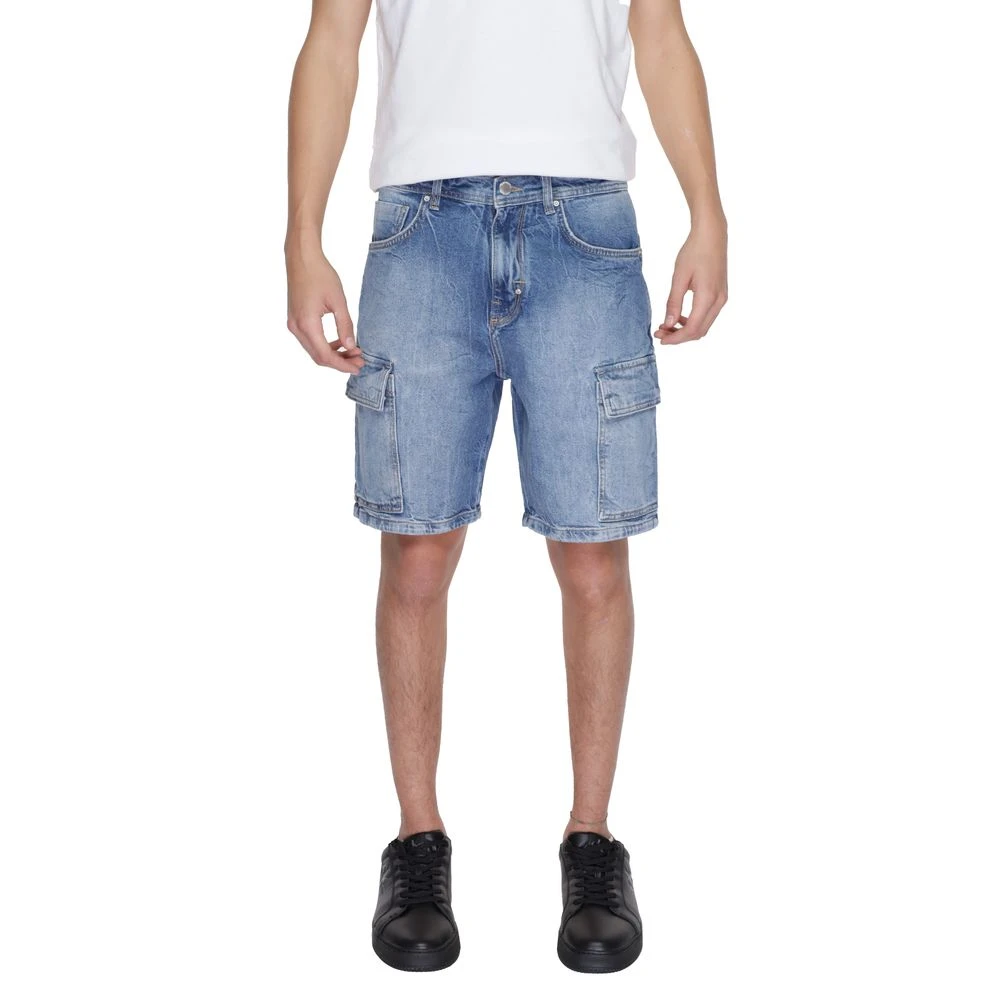 Antony Morato Men's Blue Denim Shorts, W30, Adam Bermuda Shorts