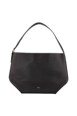 Medium Belted Grained-Leather Tote