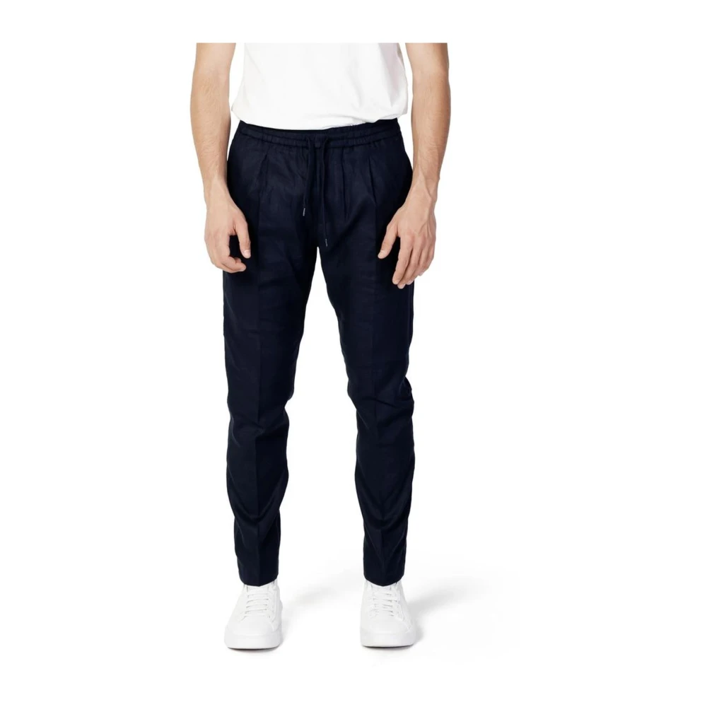 Antony Morato Uomo Blu Pantaloni Primaverili In Lino